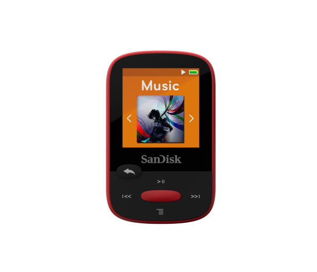 Sandisk Clip Sport 4GB Red (microSD, słuchawki, FM, LCD) - 173416 - zdjęcie